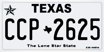 TX license plate CCP2625