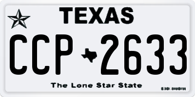 TX license plate CCP2633