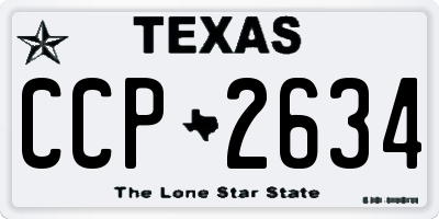 TX license plate CCP2634