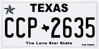 TX license plate CCP2635