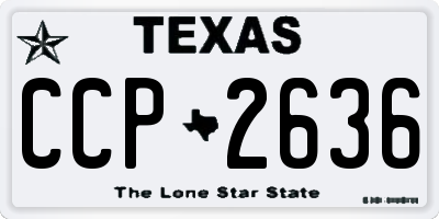 TX license plate CCP2636