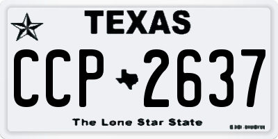 TX license plate CCP2637