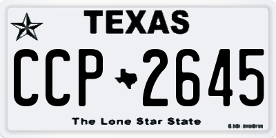 TX license plate CCP2645