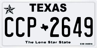 TX license plate CCP2649