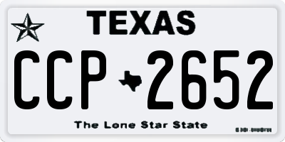 TX license plate CCP2652