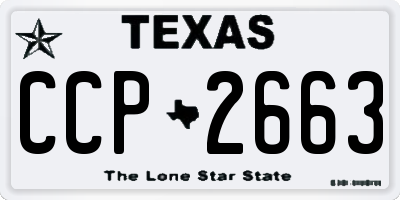 TX license plate CCP2663