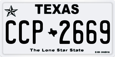 TX license plate CCP2669