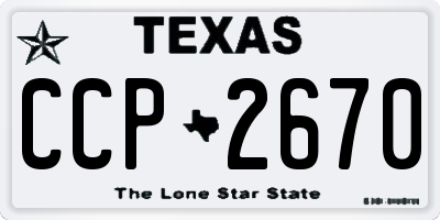 TX license plate CCP2670