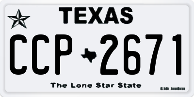 TX license plate CCP2671