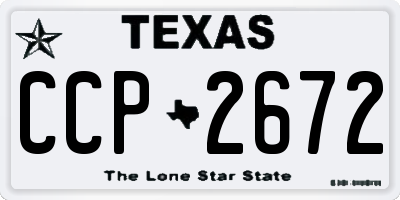 TX license plate CCP2672