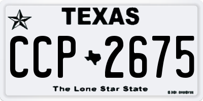 TX license plate CCP2675