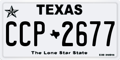 TX license plate CCP2677