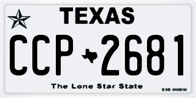 TX license plate CCP2681