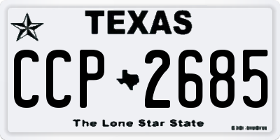 TX license plate CCP2685