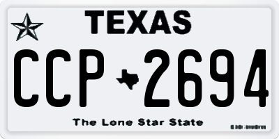 TX license plate CCP2694