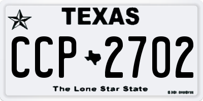 TX license plate CCP2702