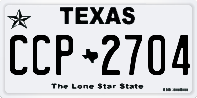 TX license plate CCP2704