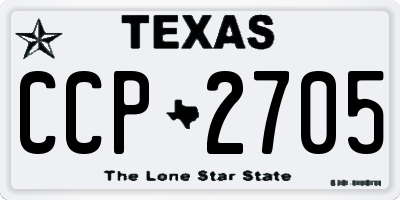 TX license plate CCP2705
