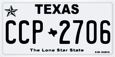 TX license plate CCP2706