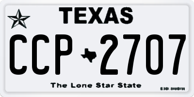 TX license plate CCP2707