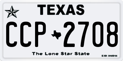 TX license plate CCP2708