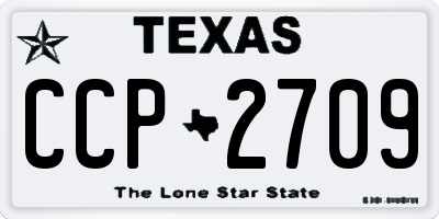 TX license plate CCP2709