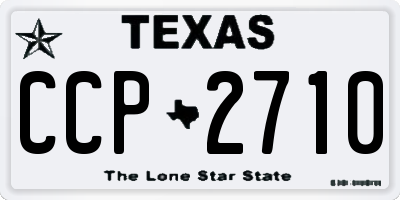 TX license plate CCP2710