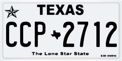 TX license plate CCP2712