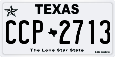 TX license plate CCP2713