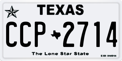 TX license plate CCP2714