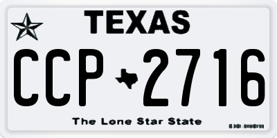 TX license plate CCP2716