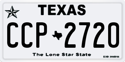 TX license plate CCP2720