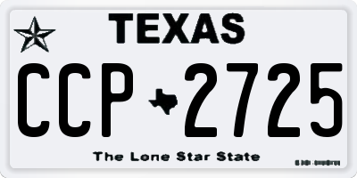 TX license plate CCP2725