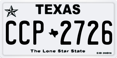 TX license plate CCP2726