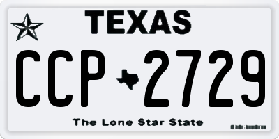 TX license plate CCP2729