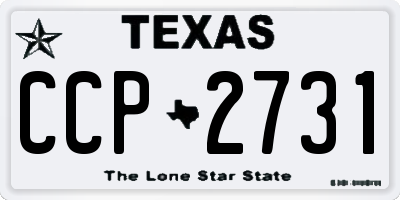 TX license plate CCP2731