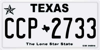 TX license plate CCP2733