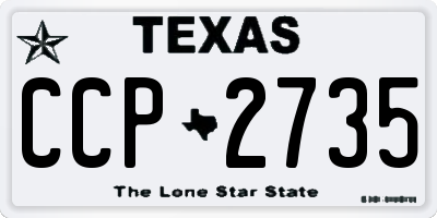 TX license plate CCP2735