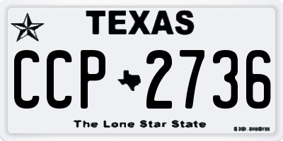 TX license plate CCP2736