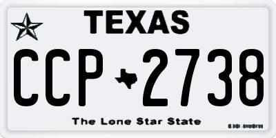 TX license plate CCP2738