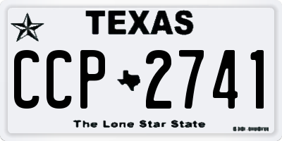 TX license plate CCP2741