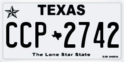 TX license plate CCP2742