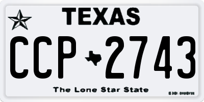 TX license plate CCP2743