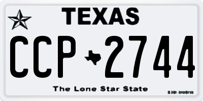 TX license plate CCP2744