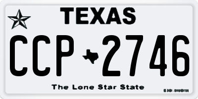 TX license plate CCP2746