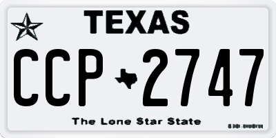 TX license plate CCP2747