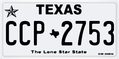TX license plate CCP2753