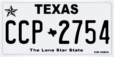 TX license plate CCP2754