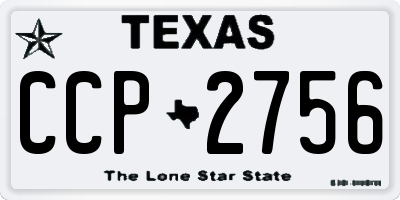 TX license plate CCP2756