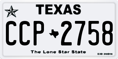 TX license plate CCP2758